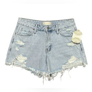 Altar’d State / Raw Hem Light Wash Jean Shorts